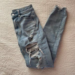 American Eagle Highest Rise Destroyed Jegging